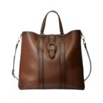 RALPH LAUREN WELINGTON BURNISHAD CALFSKIN TOTE