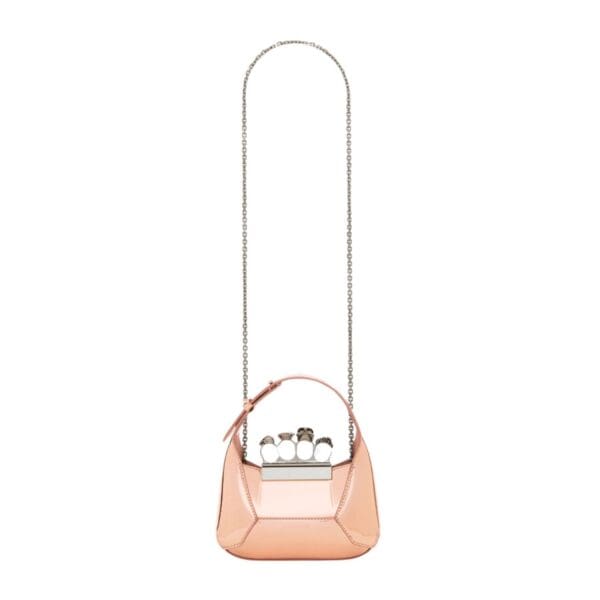 ALEXANDER MCQUEEN WOMENS THE JEWELLED HOBO MINI BAG IN LIGHT PINK