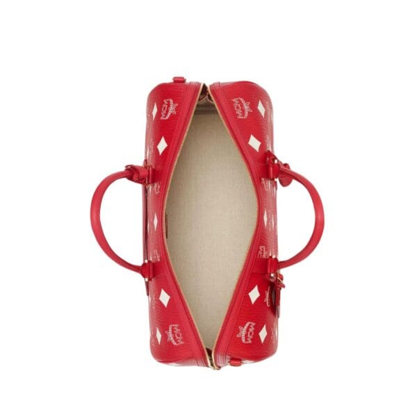 MCM OTTOMAR WEEKENDER BAG IN MAXI VISETOS CANDY RED
