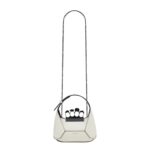 ALEXANDER MCQUEEN WOMENS THE JEWELLED HOBO MINI BAG IN SOFT LVORY