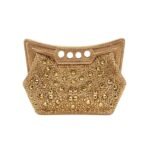 ALEXANDER MCQUEEN WOMENS THE MICRO PEAK BAG IN GOLD