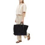 LA GARCONNE KASSL CANVAS TOTE — BLACK / OIL BORDEAUX