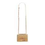 ALEXANDER MCQUEEN WOMENS THE MINI JEWELLED SATCHEL IN GOLD