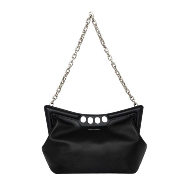 ALEXANDER MCQUEEN WOMENS THE PEAK BAG IN BLACK