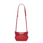ALEXANDER MCQUEEN WOMENS THE PEAK BAG MINI IN WELSH RED