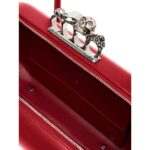 ALEXANDER MCQUEEN WOMENS THE REVERSE CLUTCH IN BLOOD RED