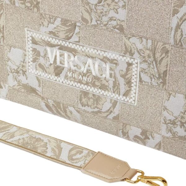 VERSACE CONTRASTO ATHENA TOTE BAG