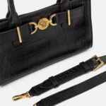 VERSACE CROC-EFFECT MEDUSA '95 SMALL TOTE