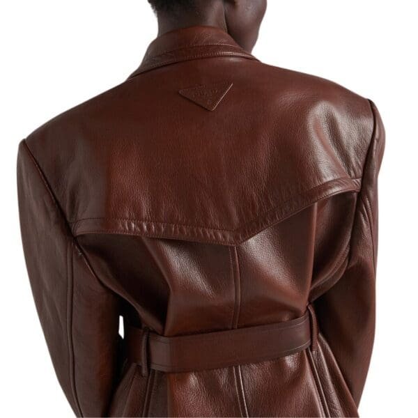 PRADA DOUBLE BREASTED LEATHER JACKET