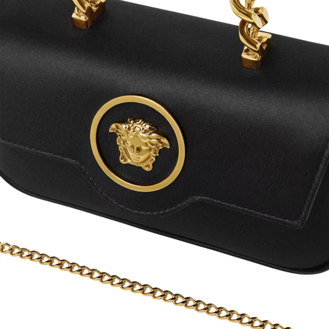 VERSACE LA MEDUSA SATIN MINI BAG