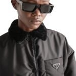 PRADA REVERSIBLE GABARDINE AND SHEARLING COAT