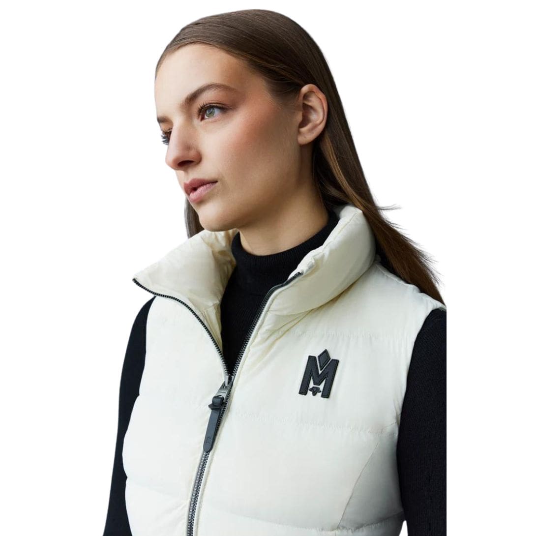 MACKAGE GISELA STRETCH LIGHT DOWN VEST WITH STAND COLLAR