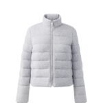 mackage melia down cashmere blend jacket with stand collar