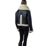 mackage penelopa sheepskin jacket with double collar