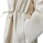 mackage glory calfskin trench coat with waist drawcord