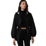 MACKAGE KALEA TECHNICAL RAIN JACKET WITH DRAWCORD WAIST