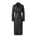 MACKAGE GAEL-Z LEATHER TRENCH COAT WITH BELT