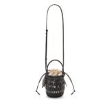 LOEWE SMALL FRINGED BUCKET BAG IN CALFSKIN