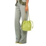 LOEWE FLAMENCO PURSE BUCKET BAG IN SOFT LAMBSKIN