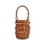 LOEWE SMALL FRINGED BUCKET BAG IN CALFSKIN