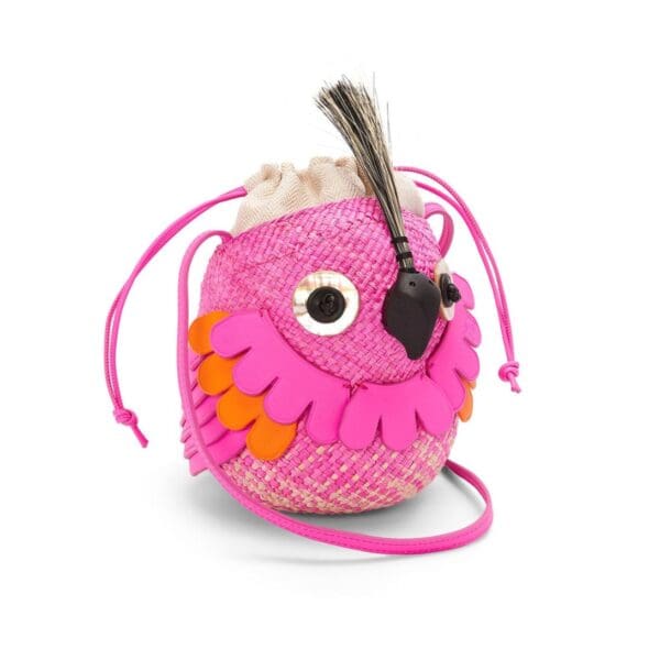 LOEWE BIRD BAG IN IRACA PALM AND CALFSKIN