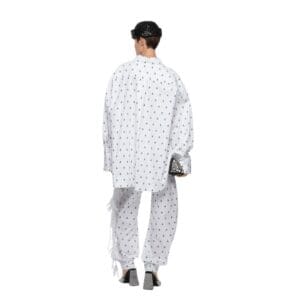THE ATTICO REY BLACK AND WHITE LONG PANTS