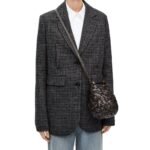 LOEWE PETAL BASKET BAG IN RAFFIA AND CALFSKIN