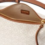 LOEWE SMALL CUBI BAG IN JACQUARD WITH ANAGRAM MOTIF AND CALFSKIN
