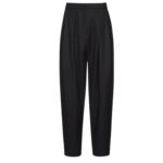 MAGDA BUTRYM TAPERED WOOL TROUSERS IN BLACK