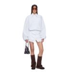 THE ATTICO WHITE AND BLACK MINI DRESS