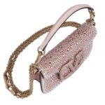 VALENTINO GARAVANI SMALL LOCO SHOULDER BAG WITH RHINESTONES