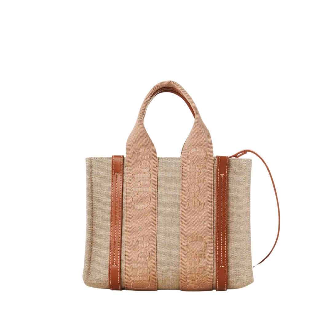 CHLOE SMALL WOODY TOTE BAG SOFT TAN