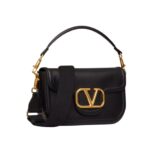 VALENTINO GARAVANI ALLTIME GRAINY CALFSKIN SHOULDER BAG