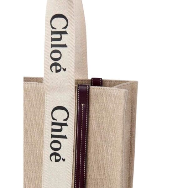 CHLOE MEDIUM WOODY TOTE BAG DEEP VIOLINE - Image 6