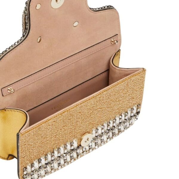 VALENTINO GARAVANI LOCÒ EMBROIDERED SMALL SHOULDER BAG