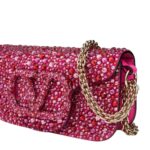 SMALL VALENTINO GARAVANI LOCÒ SHOULDER BAG WITH RHINESTONES
