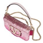 VALENTINO GARAVANI LOCÒ SMALL SHOULDER BAG WITH GRADIENT-EFFECT EMBROIDERY