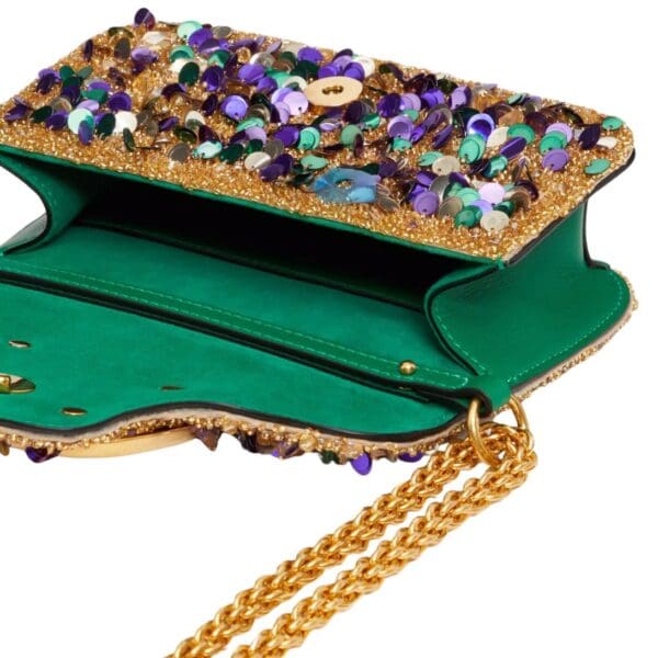 VALENTINO GARAVANI SMALL LOCÒ SHOULDER BAG WITH 3D EMBROIDERY