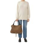 CHLOE MARCIE LARGE DOUBLE CARRY BAG PALM BROWN