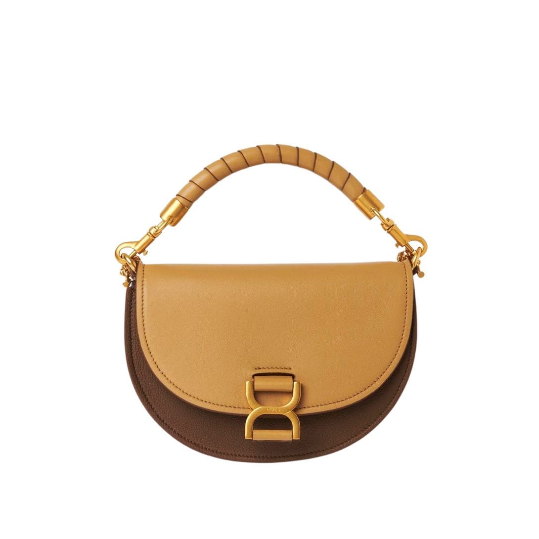 CHLOE MARCIE CHAIN FLAP BAG CREAMY BROWN