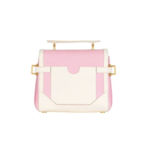 BALMAIN B-BUZZ 23 CANVAS AND LEATHER BAG - Image 4
