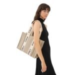 CHLOE MEDIUM WOODY TOTE BAG ARGIL BROWN