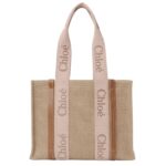 CHLOE MEDIUM WOODY TOTE BAG BLUSHY BEIGE