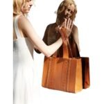 CHLOE LARGE WOODY TOTE BAG CARAMEL