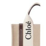 CHLOE SMALL WOODY TOTE BAG WITH STRAP DEEP VIOLIN