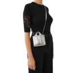 CHLOE WOODY NANO TOTE SILVER