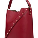 VALENTINO GARAVANI ROCKSTUD WISPY CALFSKIN BUCKET BAG