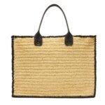 VALEXTRA SOFT TOTE RAFFIA CROCHET LARGE BAG