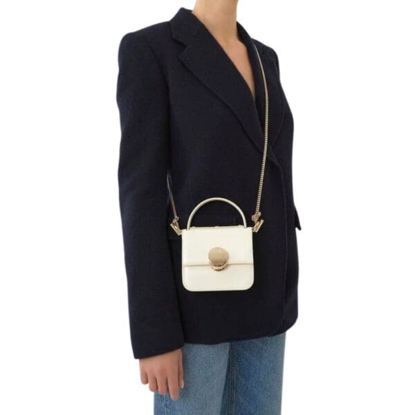 CHLOE PENELOPE MICRO FLAP BAG MISTY IVORY