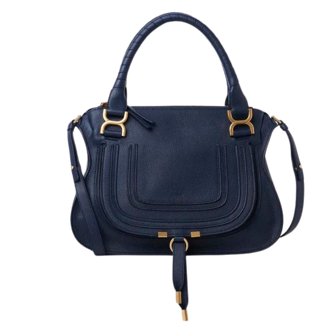 CHLOE MARCIE DOUBLE CARRY BAG NAVY